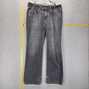 Vintage‎ Levis Engineered Jeans Womens 32x32 Gray Charcoal Flap Pocket Blue Star